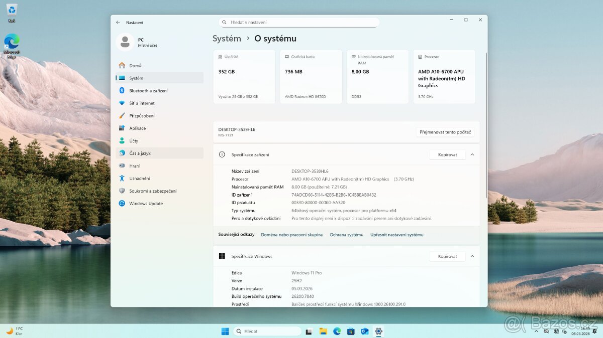AMD A10-6700 3.70GHz/8GB RAM/Win11/SSD - 5