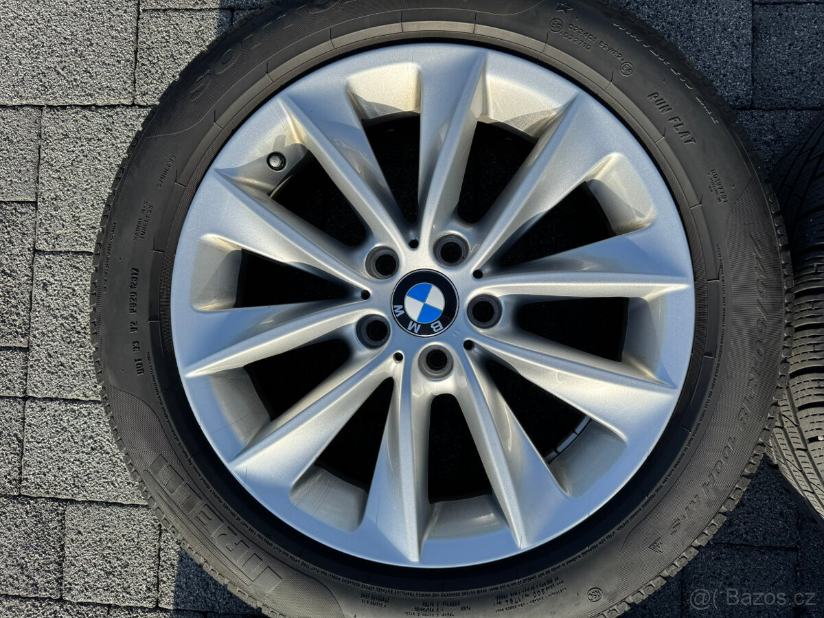 BMW X3 originál ALU kola + zimní pneu 245/50 R18 - 5