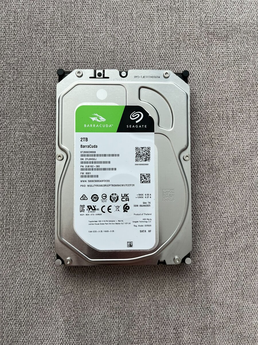3,5" HDD Seagate Barracuda 2TB - 5