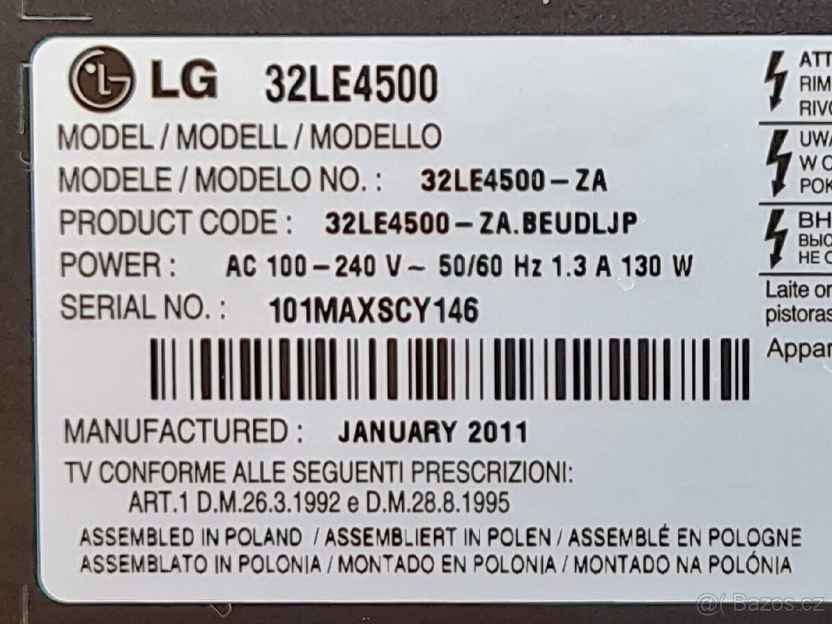 TV LG 32LE4500, Full HD - 5