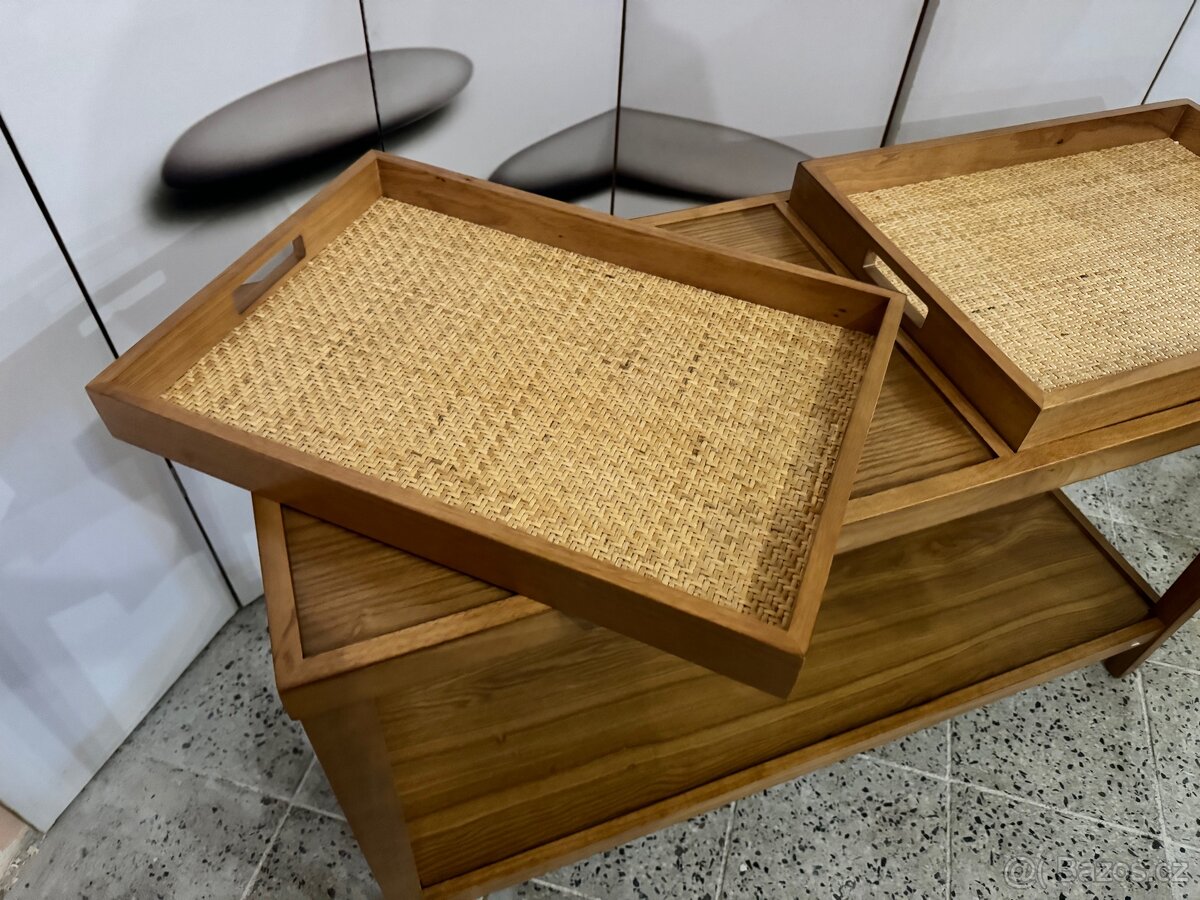 Krásný NOVÝ Dřevěný konzolový-servírovací stůl - 5