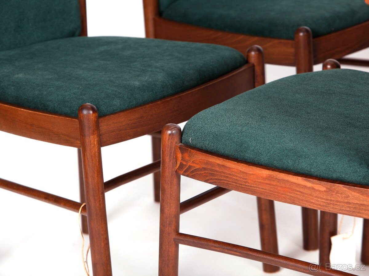 Velké čalouněné židle TON, 4 nikdy nepoužité kusy. - 5