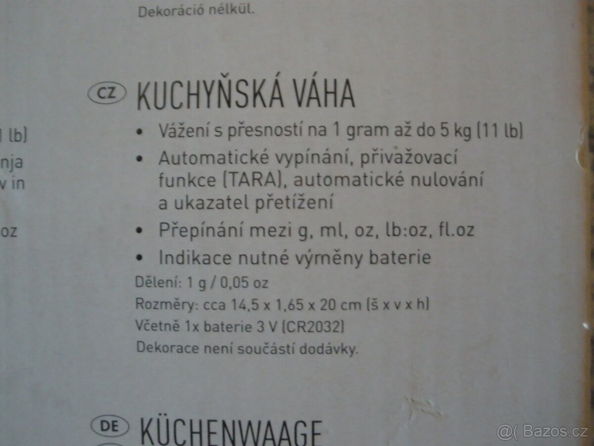 KUCHYNSKÁ DIGITÁLNÍ VÁHA - 5