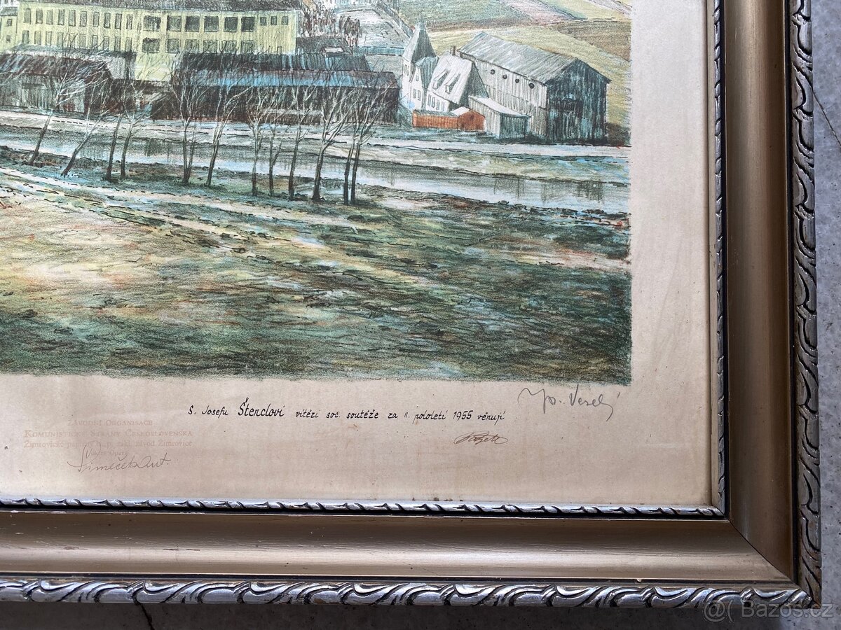 Obraz J.Veselý litografie - 5