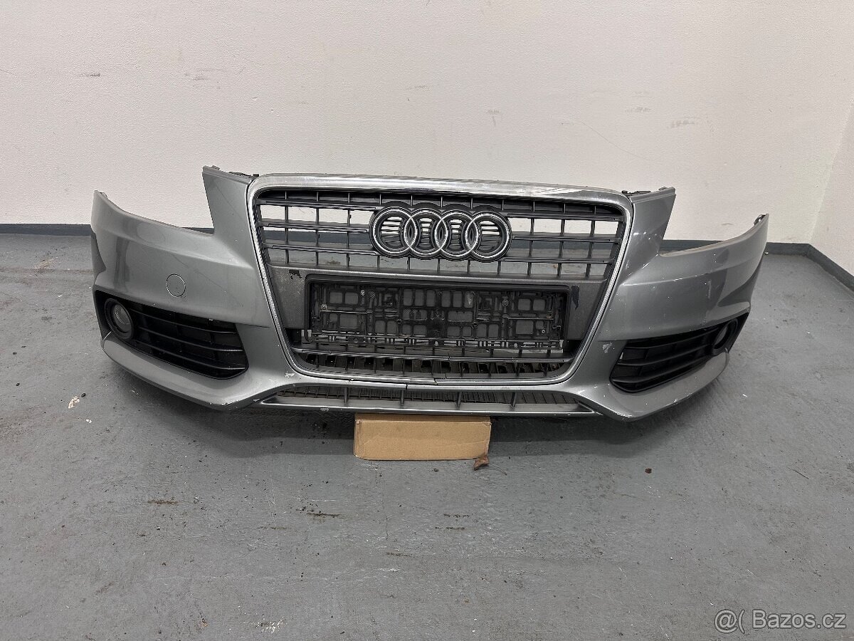 Audi A4 B8 přední nárazník a světla, chladiče barva LY7G - 5