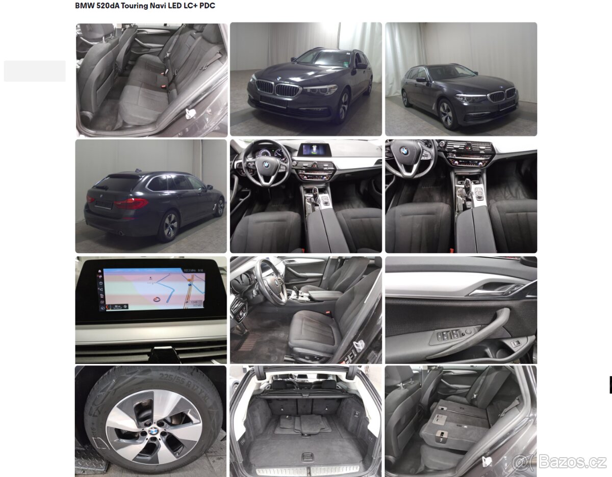 BMW 520d Aut 190PS Nav LED 2PDC AL Výhř DPH 1/20 - 5