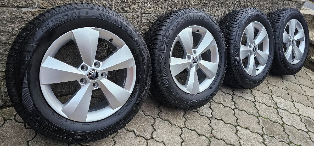 Originál alu Škoda Kodiaq 5x112 215/65 R17 - celoroční pneu - 5