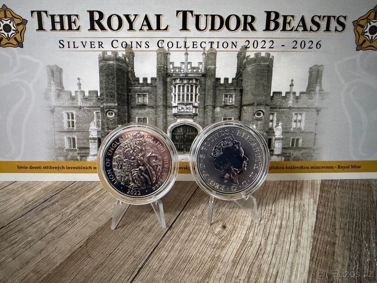 Stříbrná mince 2 Oz The Tudor Beasts Lion of England 2022 - 5