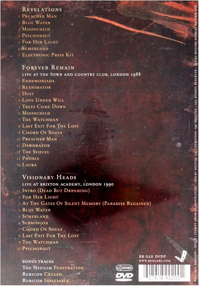 The Fields od The Nephilim DVD - 5