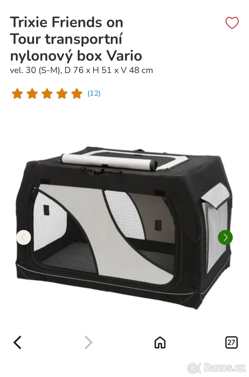 Skládací box, bouda pro psa, vel. 76x51 - 5