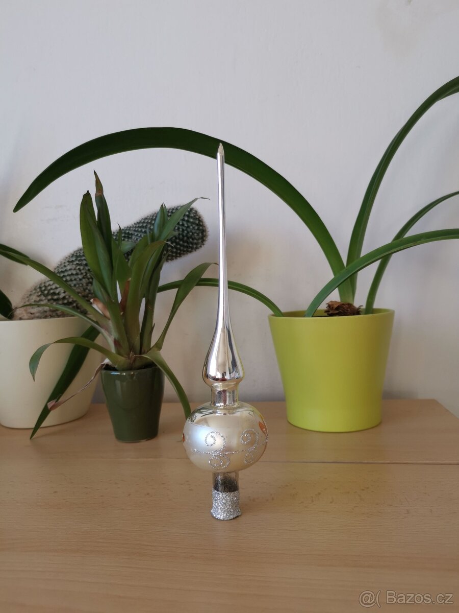 2 ks retro špičky na vánoční stromeček - 5