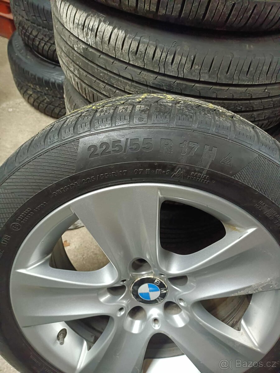 ❄️zimné 4ks alu disky orig. BMW 5x120 R17 pneu ❄️ 225/55 6mm