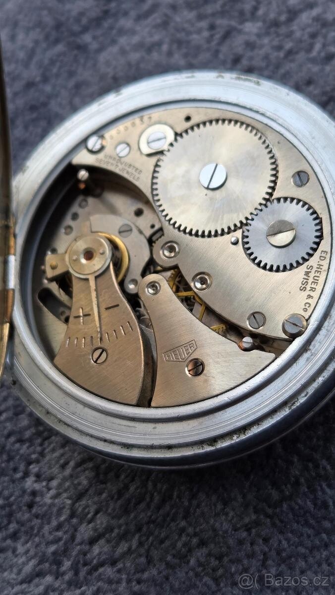 Velmi staré vojenské ŠVÝCARSKÉ stopky mikrograph HEUER - 5