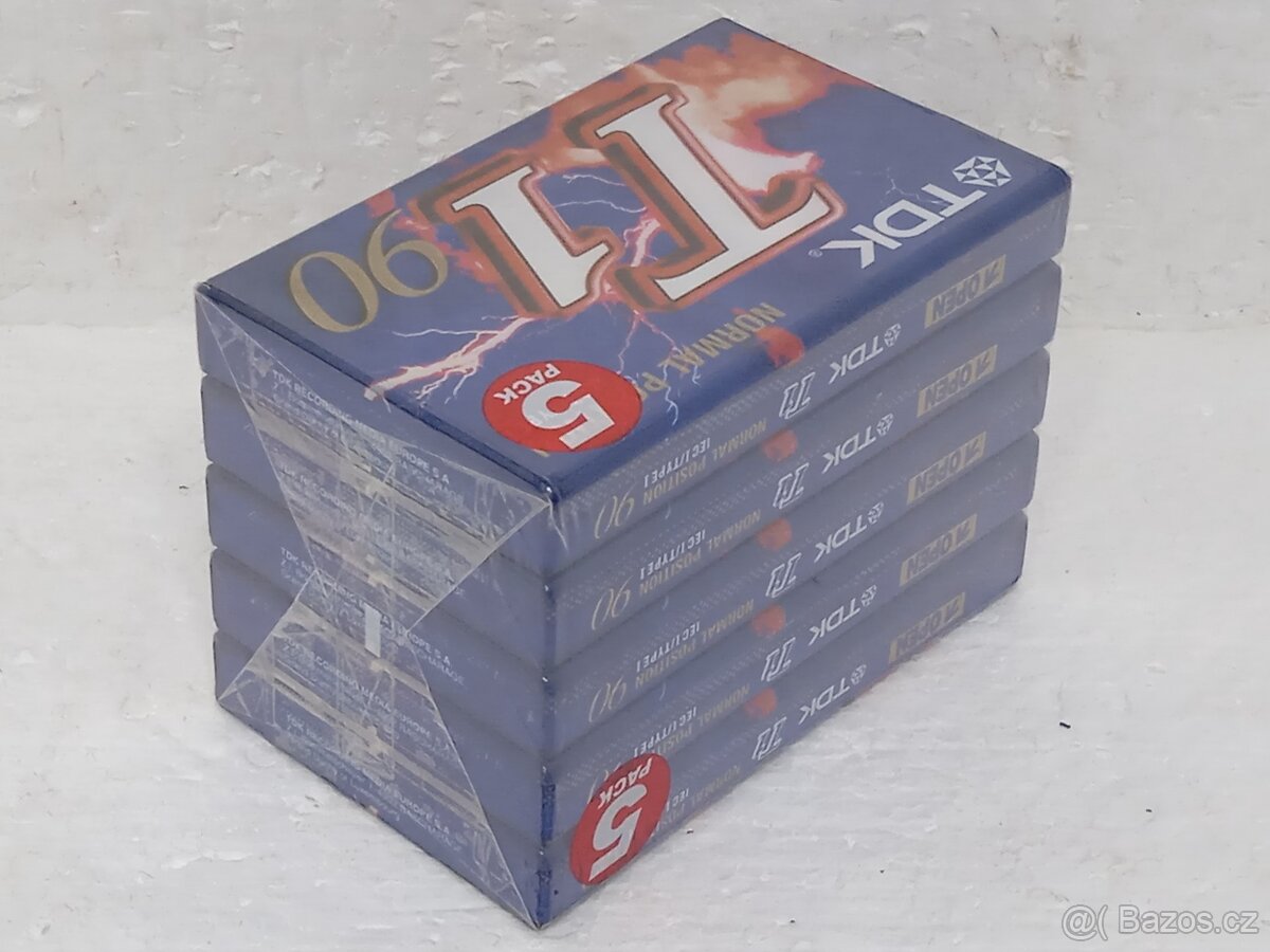 5x TDK T1 90 T1-90EA Retro Audiokazeta - 5