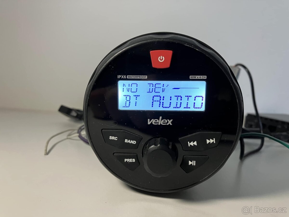 VELEX 163D autorádio voděodolné IPX6,DAB,Bluetooth,FM,USB 4x - 5