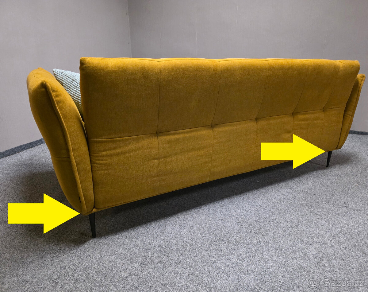 Značkový hořčicový gauč Henders + Hazel - 5