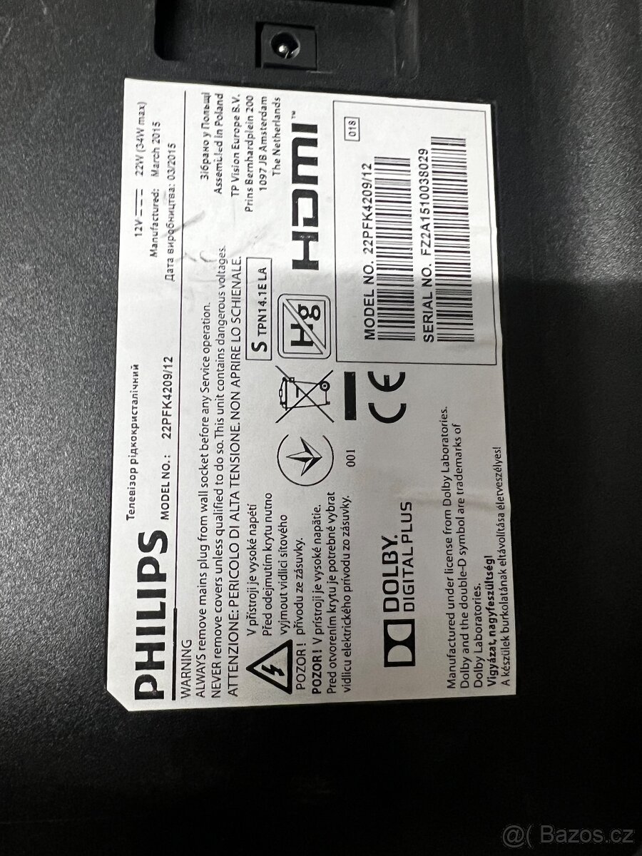 Televize philips 22" 12v - 5