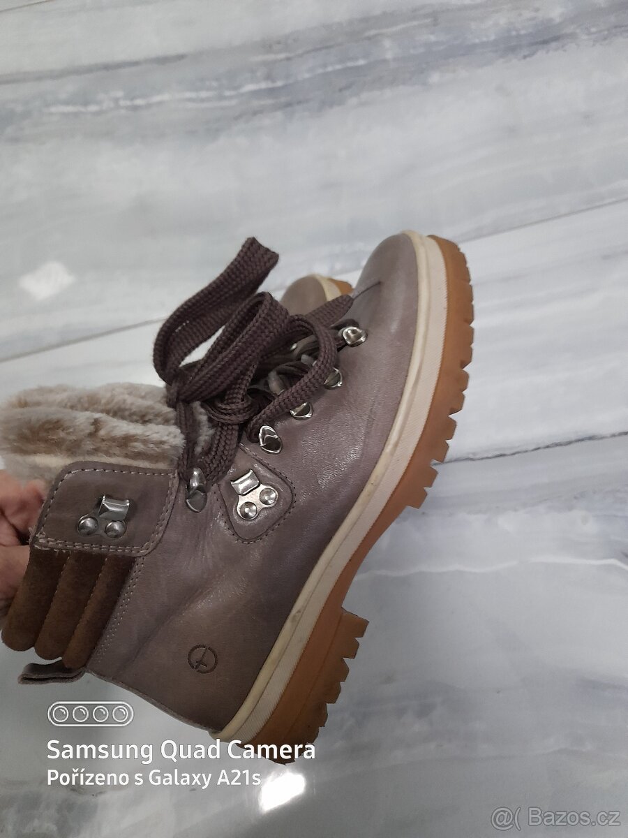 Kožené zimní boty Tamaris 37 - 5
