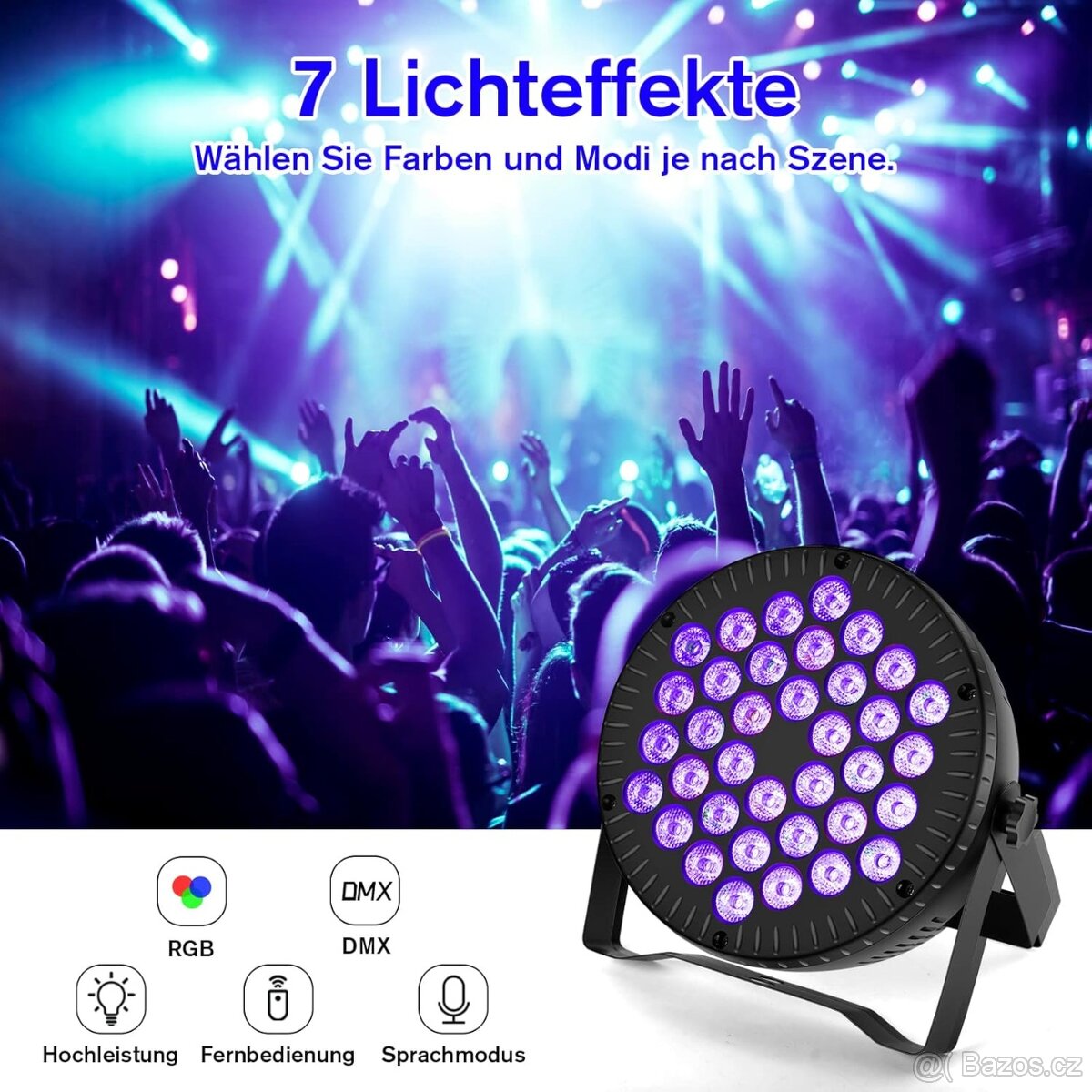 Katomi KDMX-512 4x 36 W DMX512 PAR světlo: - 5