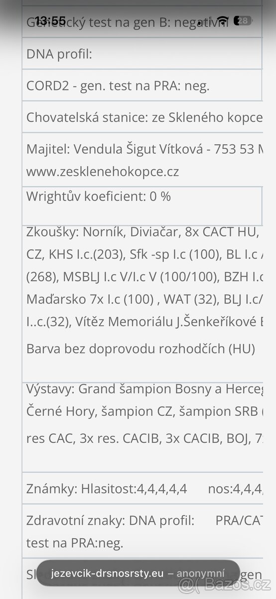 Drsnosrstý jezevčík standart s PP - 5