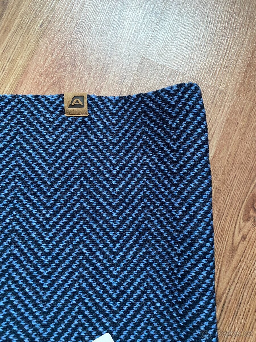 Nová unisex kruhová šála Alpine Pro - modro-černá - 5