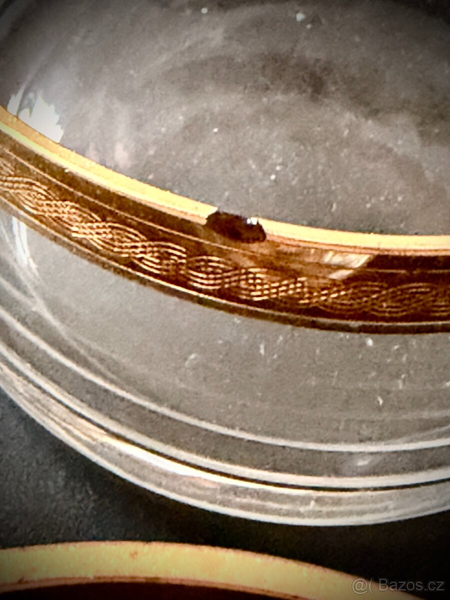 Skleněné zlacené misky - 5