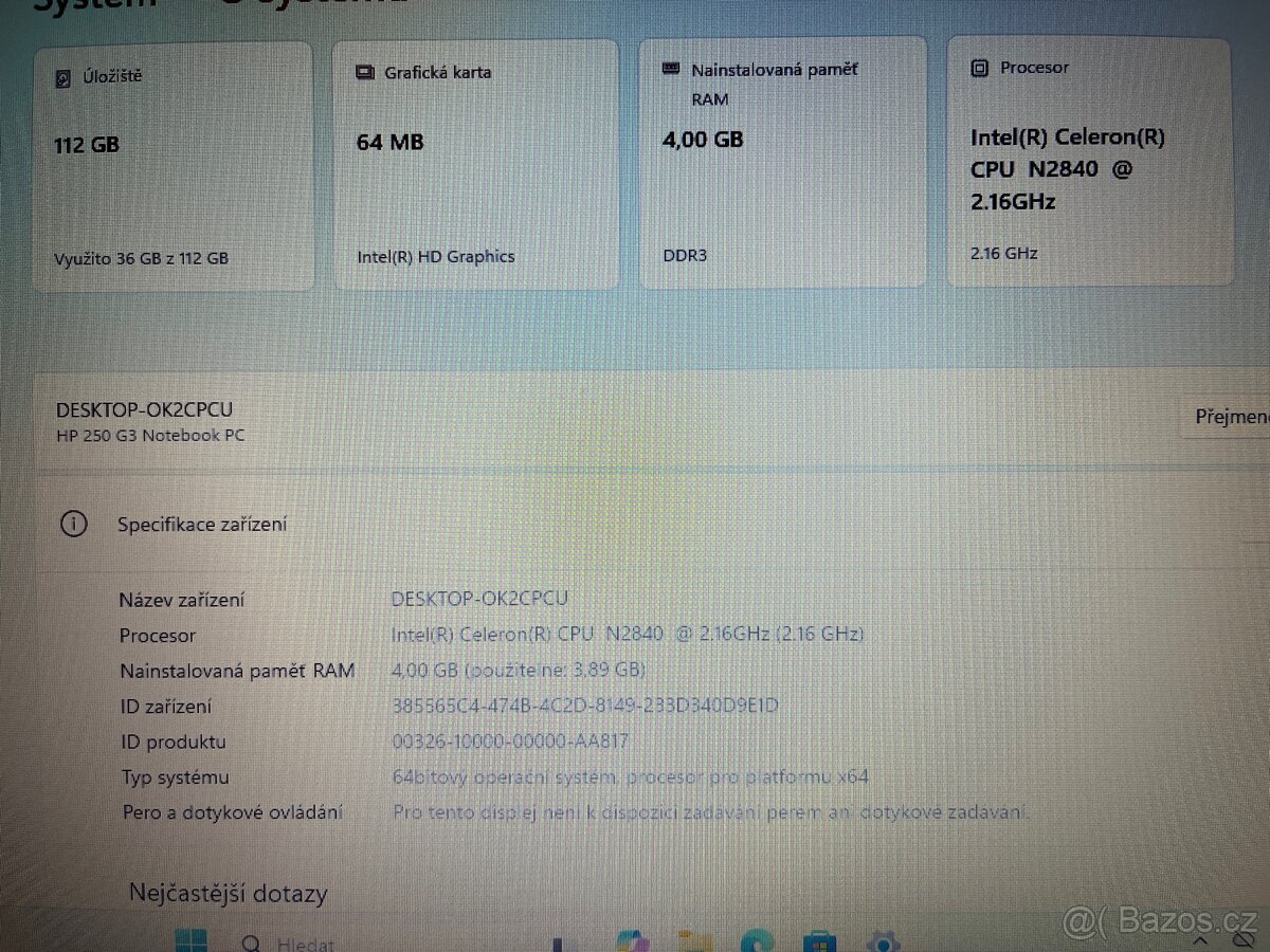 Notebook HP 250 G3 - 5