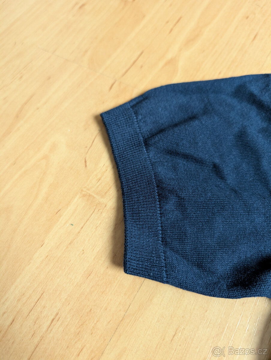 Navy polo tričko Burberry vel. M - 5