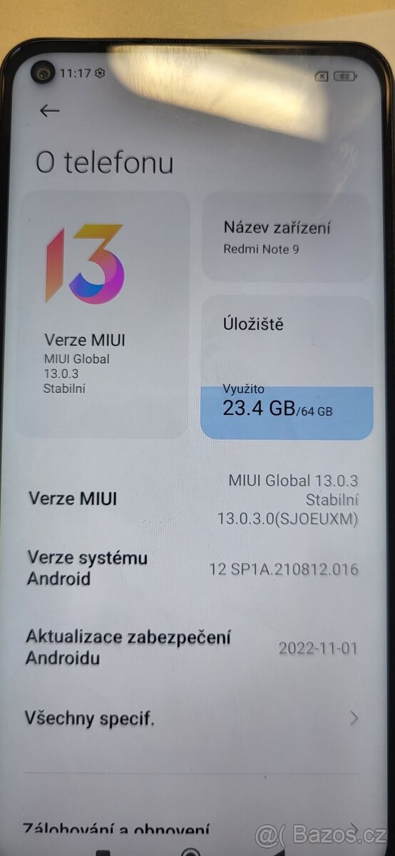 mobilní telefon Xiaomi Redmi Note 9 - 5