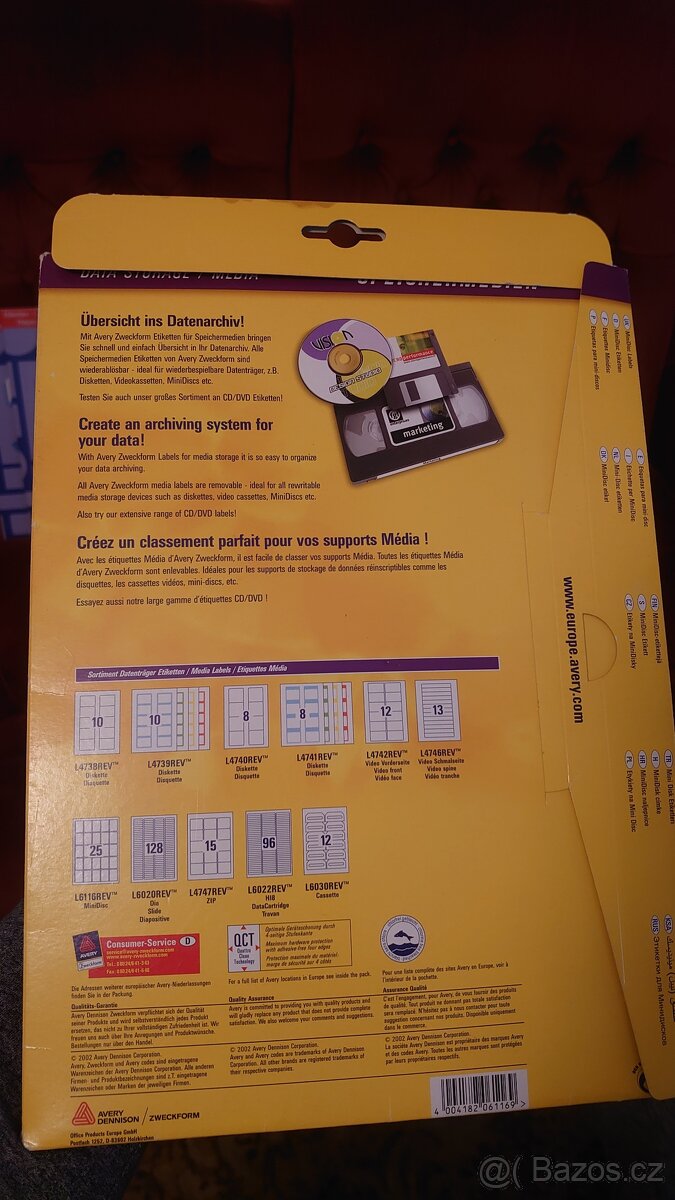 Originál lepiace štítky na Minidisc - 5