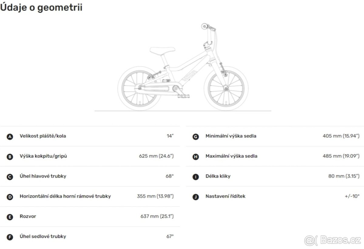 Dětské kolo Woom 14 (velikost 2). - 5