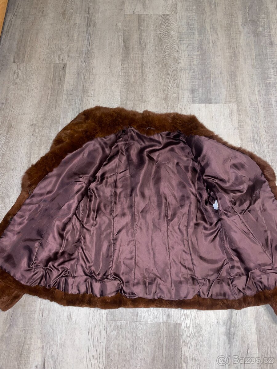 Krátký kabát kožich s límcem - 5