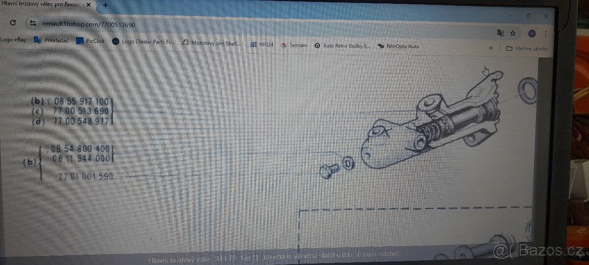 Brzdový válec Renault 16 - 5