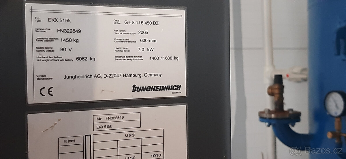 Paletový zakladač Jungheinrich EKX 515 - 5