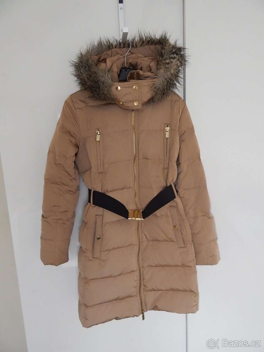 Dámský pérový kabát vel. M, zn. Mango - 5