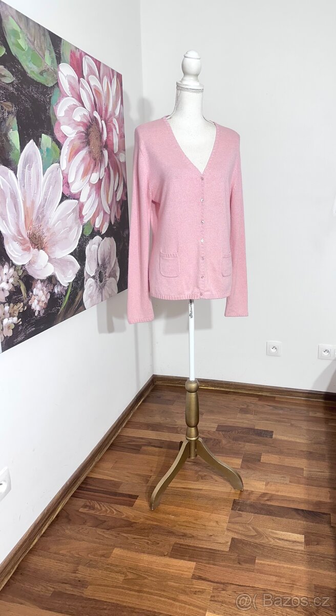 Hedvábné Kašmírový kardigan Insieme - 5