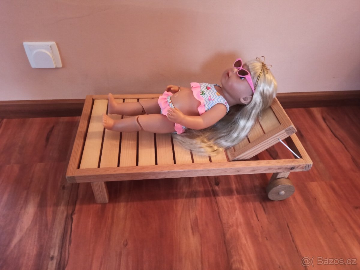 Dřevěné lehátko pro panenku - 5