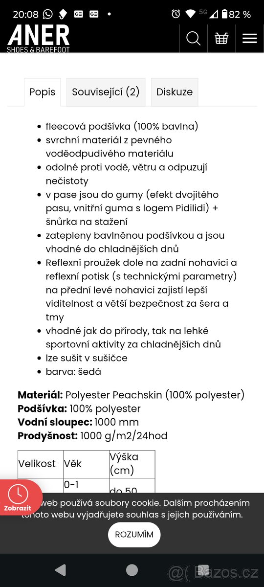 Pidilidi outdoorové kalhoty flees - šedá - 5