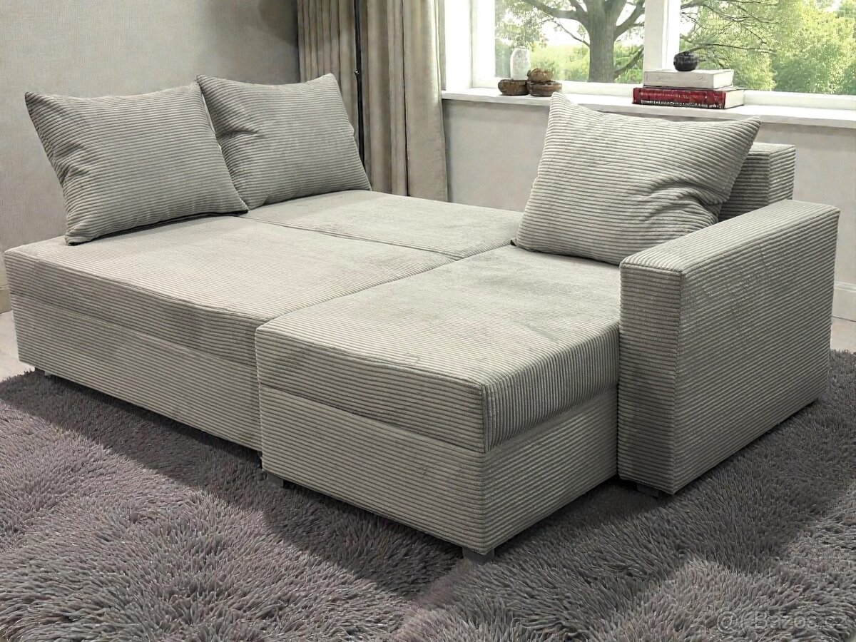 Nová rozkládací sedačka 240x146 Šedá - 5