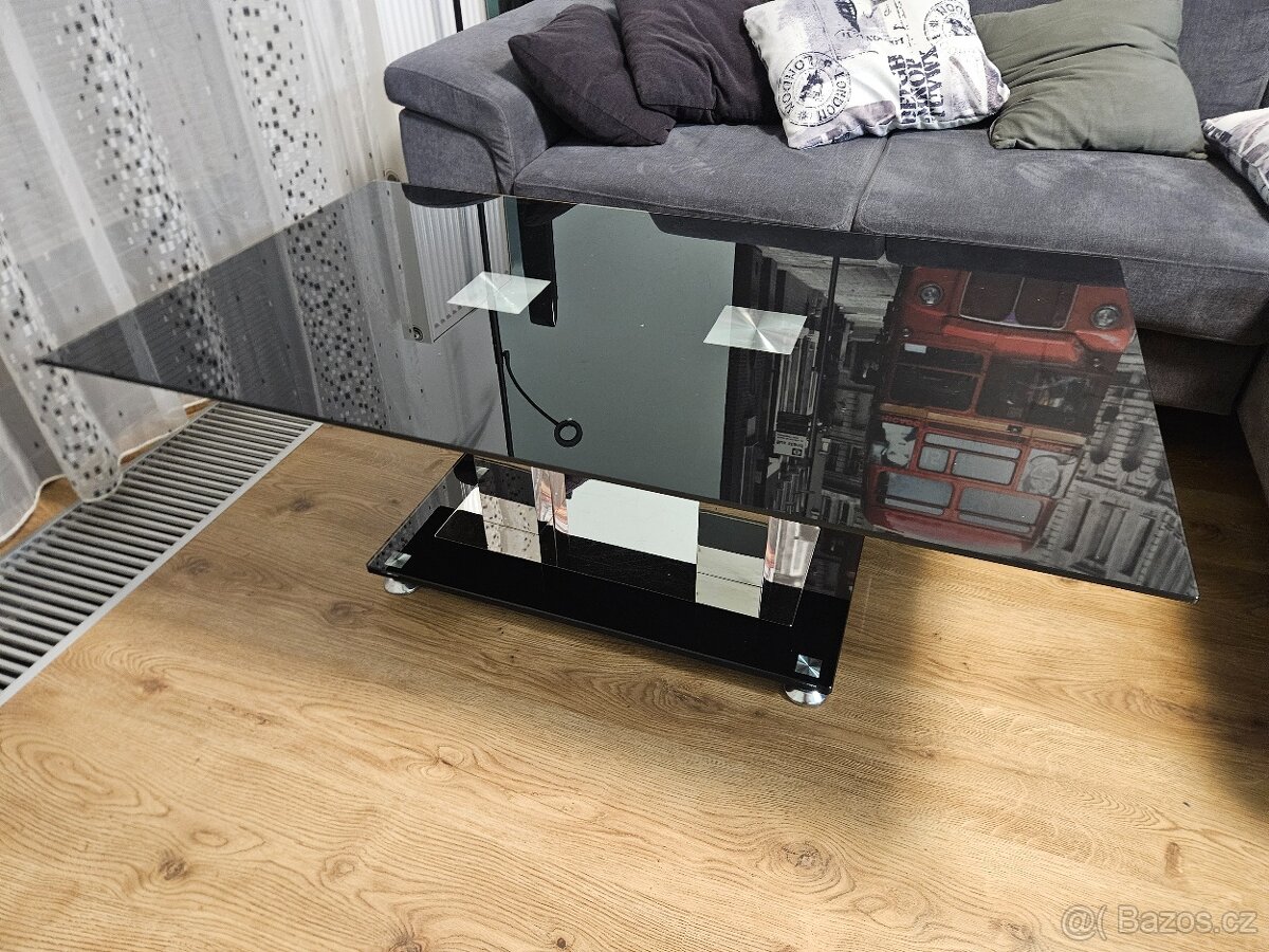 Konferenční stolek skleněný 120x70cm - 5