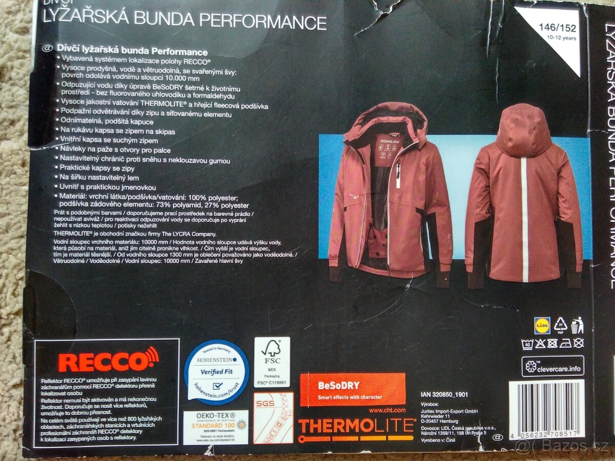 vel.146/152 Recco Crivit Pro dětská lyžařská bunda - 5