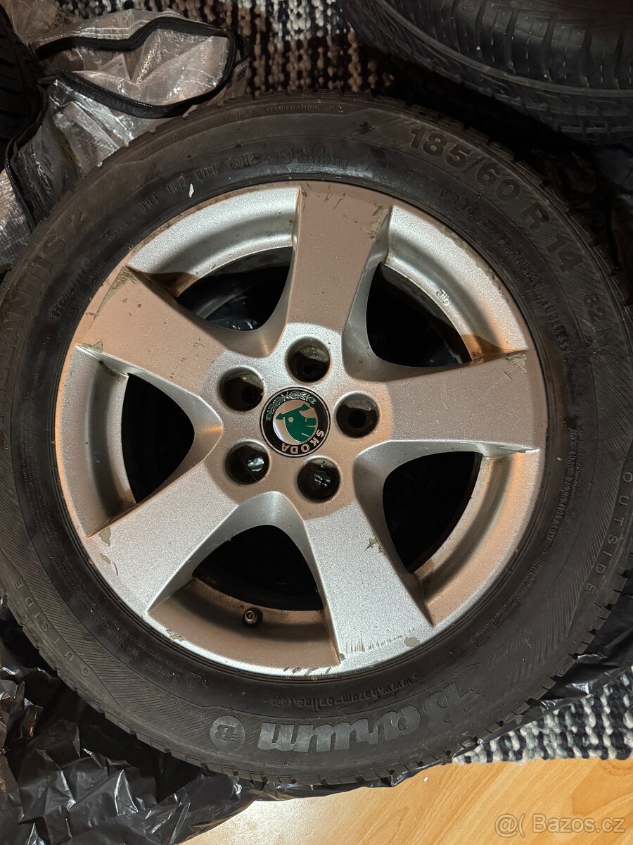 Originál škoda Alu-kola 185/60 R14 5x100 - 5