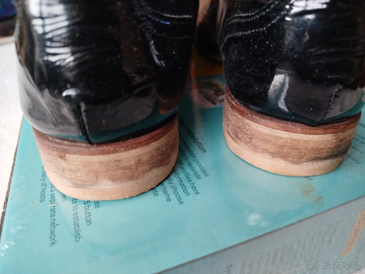 Dámské lakované polobotky vel.41 - 5