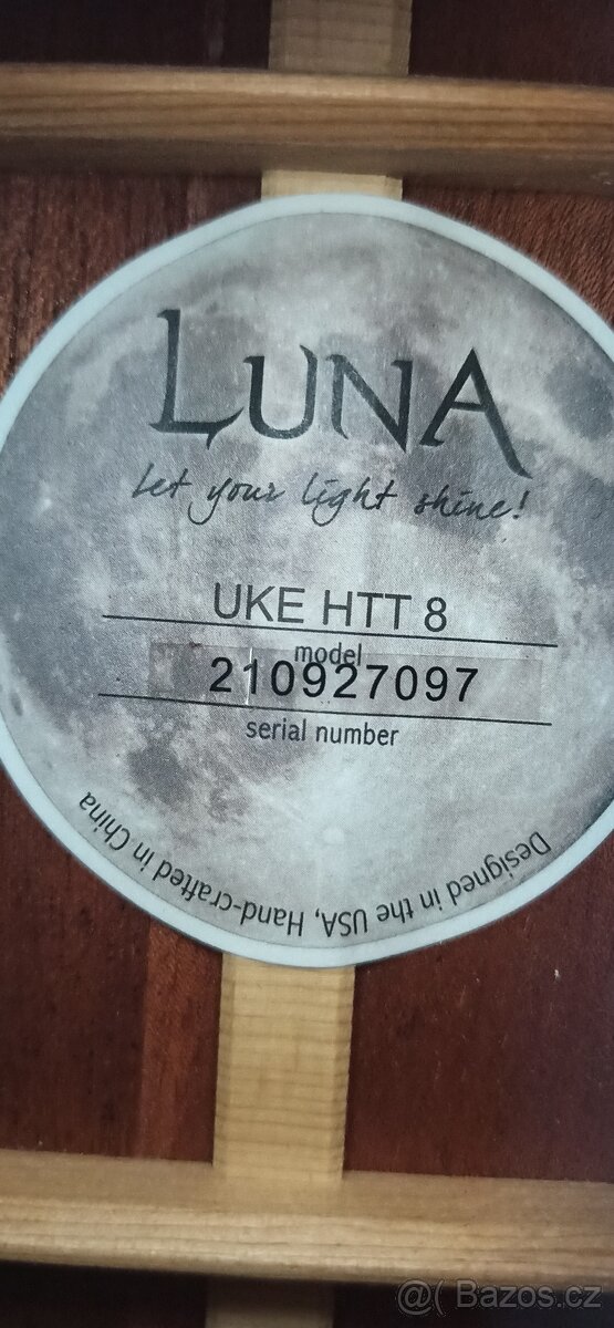 Predam vzacne 8 strunove ukulele LUNA UKE HTT8. - 5