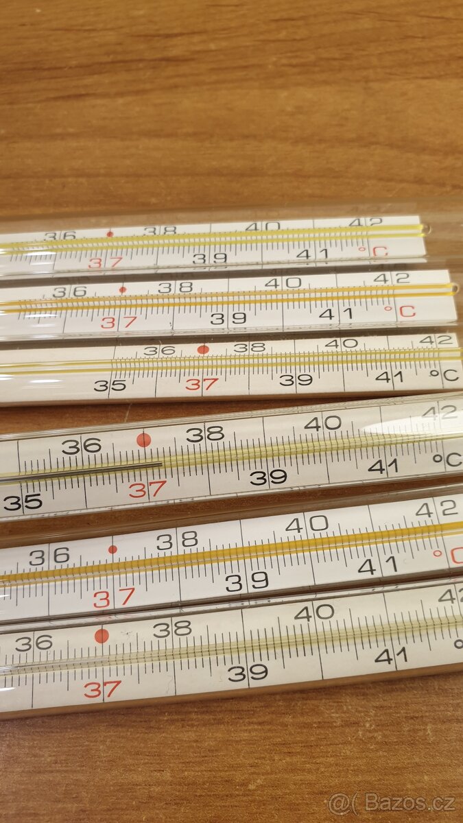 RTUŤOVÝ TEPLOMĚR LÉKAŘSKÝ - NORMOVANÝ - 5