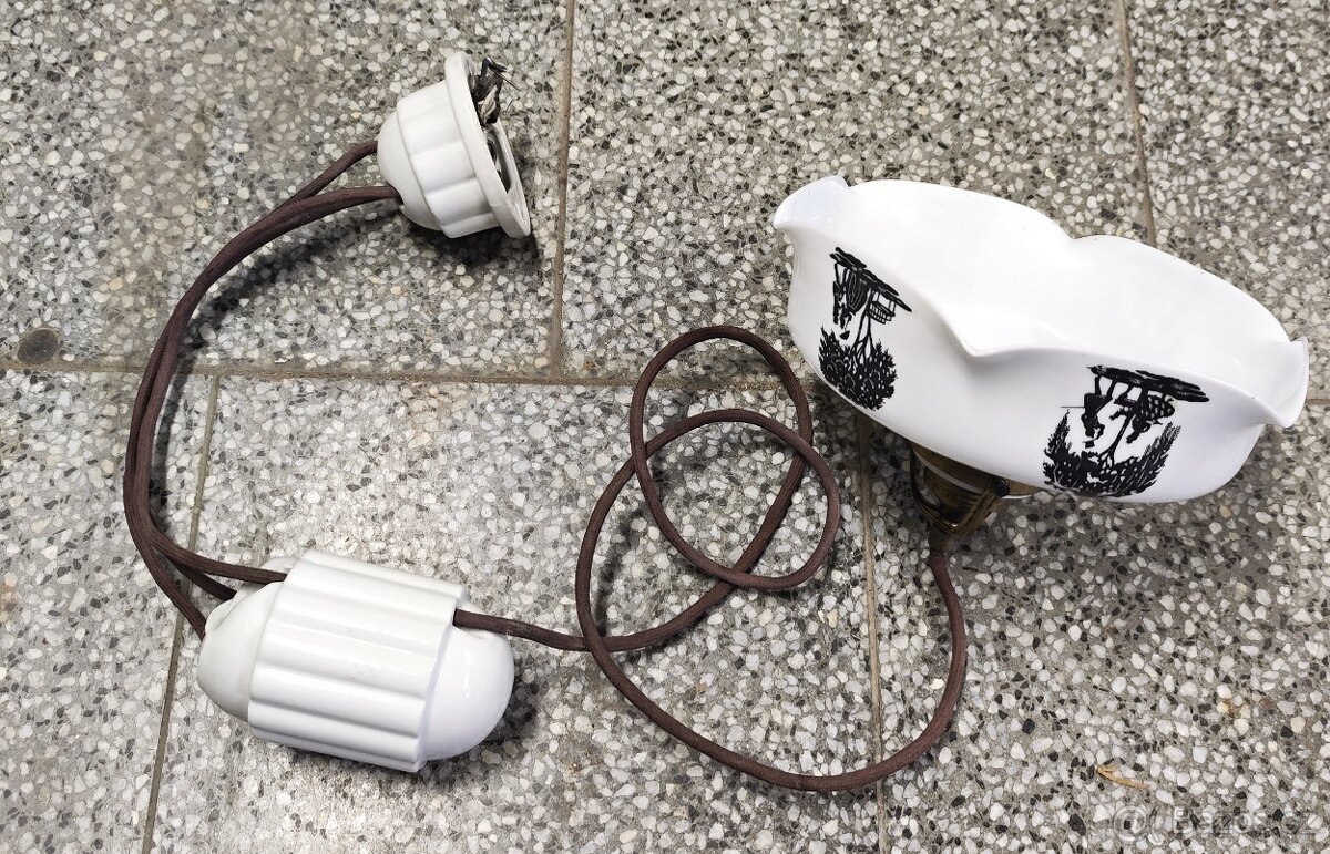 starožitný kompletní stahovací lustr rokoko - 5