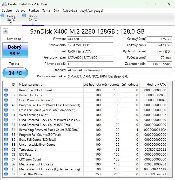 SSD disk 128 GB M.2 SANDISK SATA III SD8SN8U-128G - 5