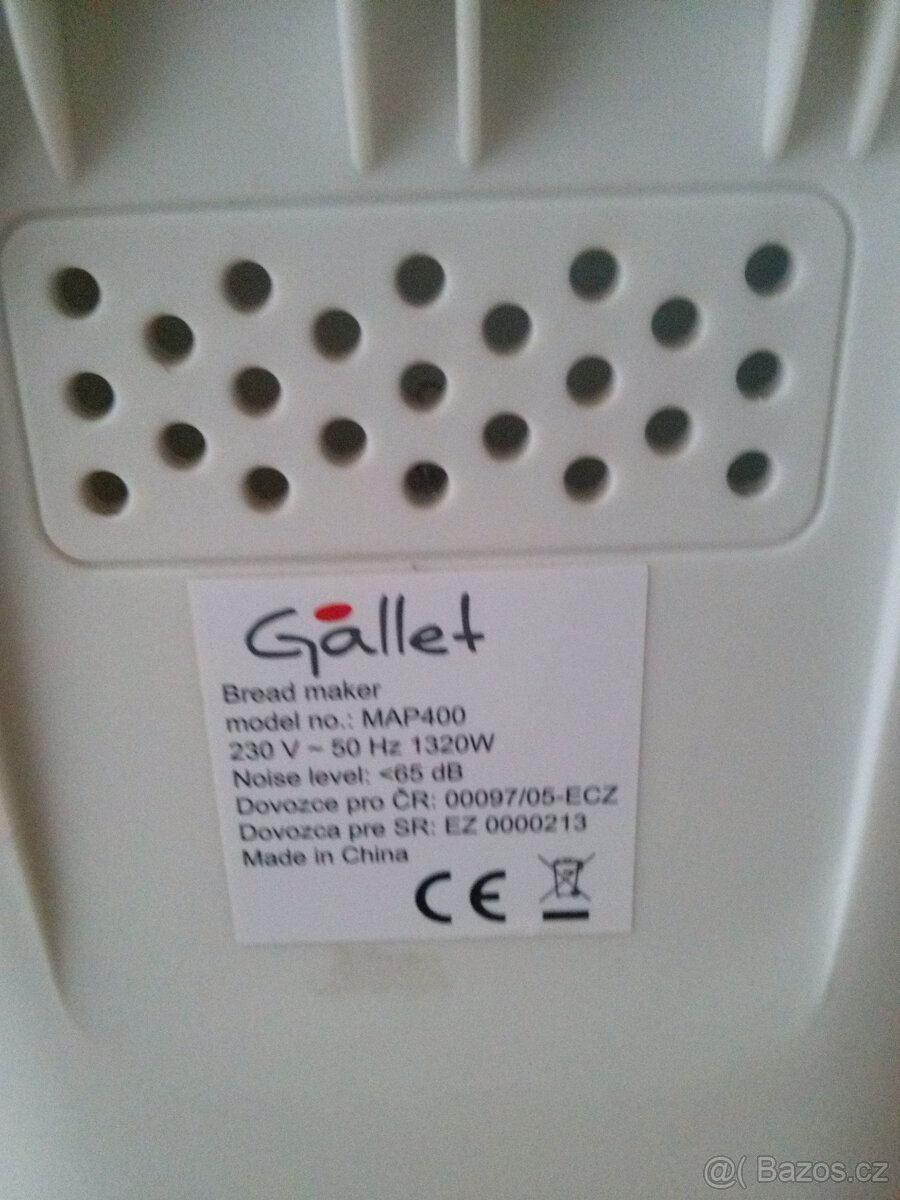 DOMACI PEKARNA - Gallet MAP 400 - 5