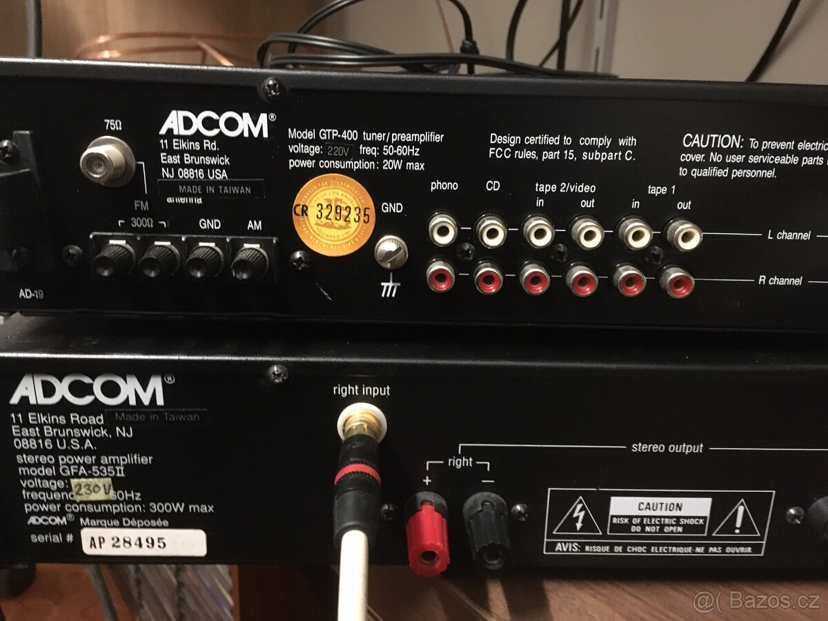 Předzesilovač Adcom GTP 400 a koncák Adcom GFA 535 II - 5