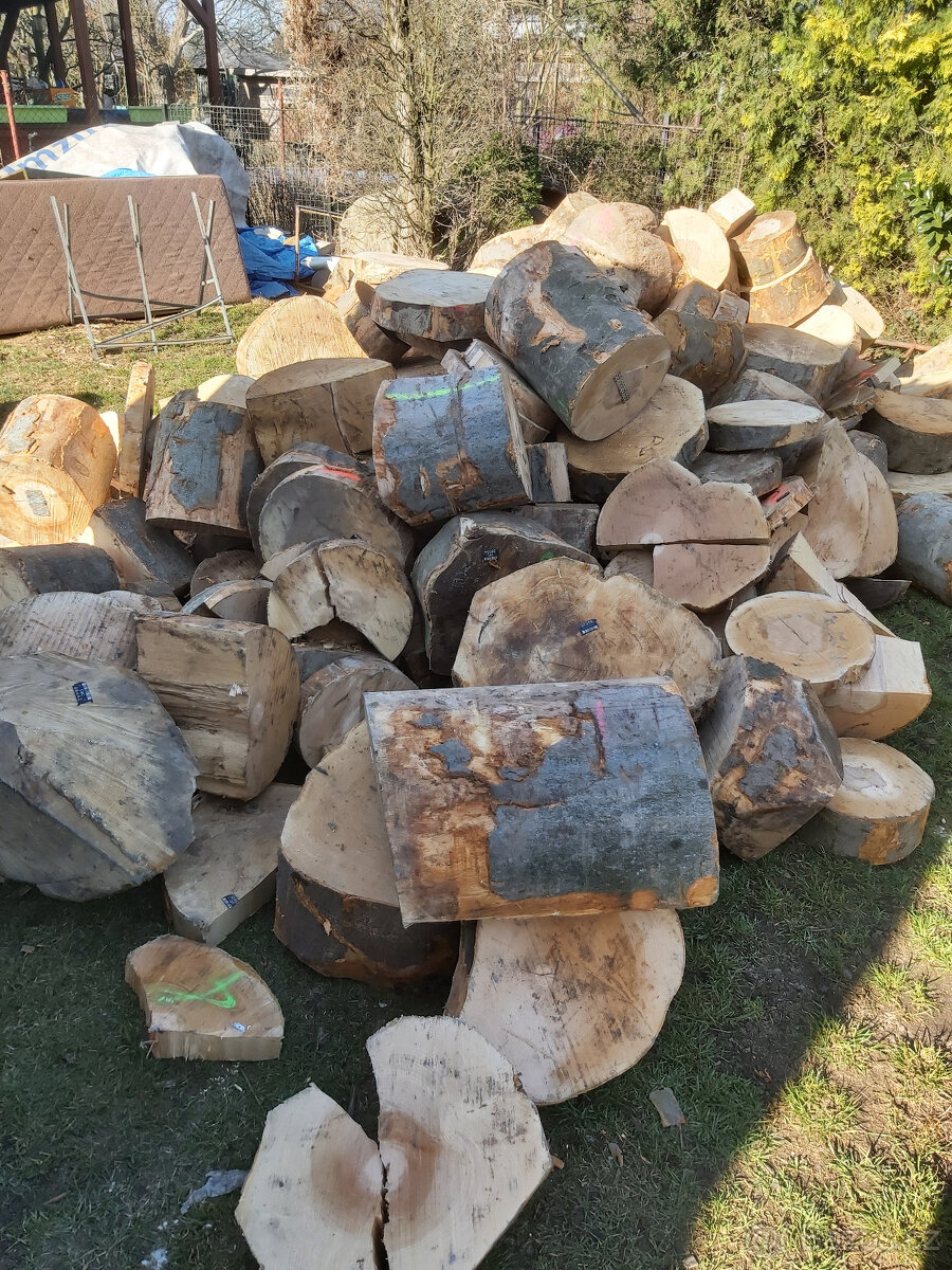 Prodám bukové dřevo,odřezky,špalky.1t/1450kč.... - 5